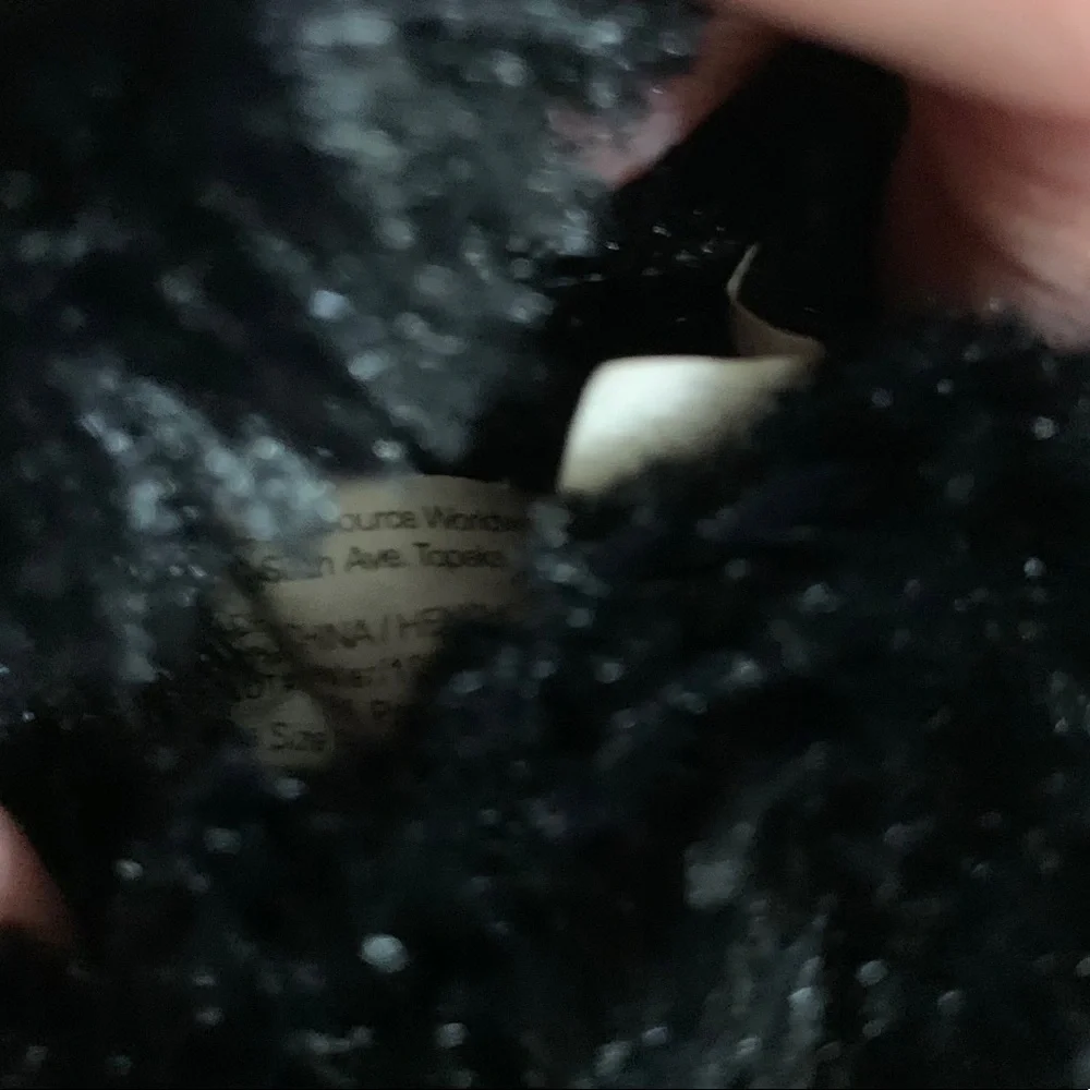 Super soft black faux fur scarf